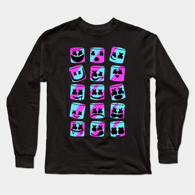 Marshmello smile mask Long Sleeve T-Shirt by DenielHast